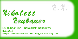 nikolett neubauer business card